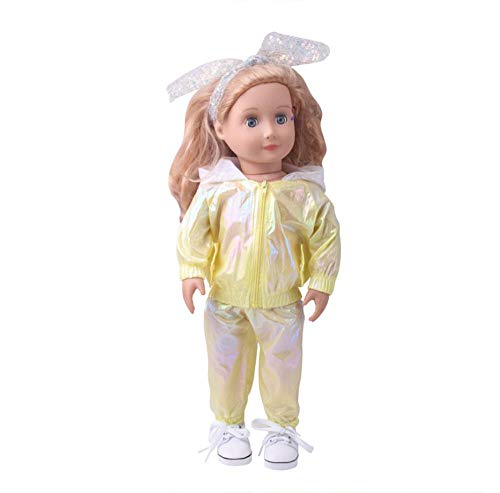 DUORUI Puppenkleidung, sportliches Outfit, Kapuzenjacke für American Girl-Puppe, 45,7 cm von DUORUI