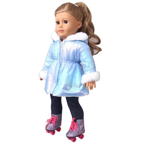 DUORUIMI Puppenkleidung Winter Outfit Lange Mantel Jacke für American Girl Doll 45,7 cm von DUORUIMI