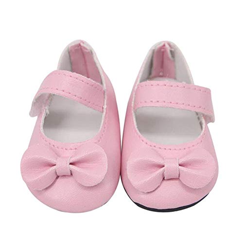 DUORUIMI Puppenschuhe, süß mit Schleife, für 18 Zoll American Girl Doll von DUORUIMI