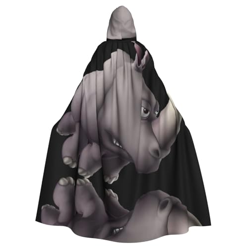 Bloom Sonnenblumen-Vampirumhang für Rollenspiele, majestätisches und bequemes Outfit für Halloween und Themenpartys, wütendes Nashorn, Einheitsgröße von DURAGS