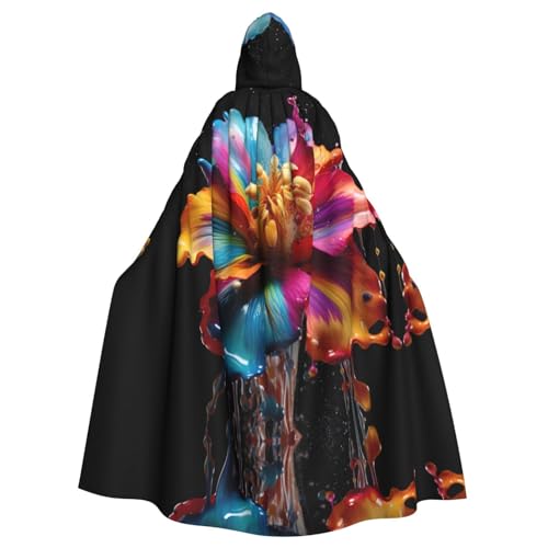 DURAGS Cow-Kollektion Vampirumhang für Rollenspiele, majestätisches und bequemes Outfit für Halloween und Themenpartys, Farbige Blume 2, Einheitsgröße von DURAGS