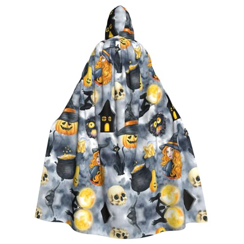 DURAGS Farbiger Vampirumhang mit Fischschuppen für Rollenspiele, majestätisches und bequemes Outfit für Halloween und Themenpartys, lustige Halloween-Dekoration, Hexe, Einheitsgröße von DURAGS