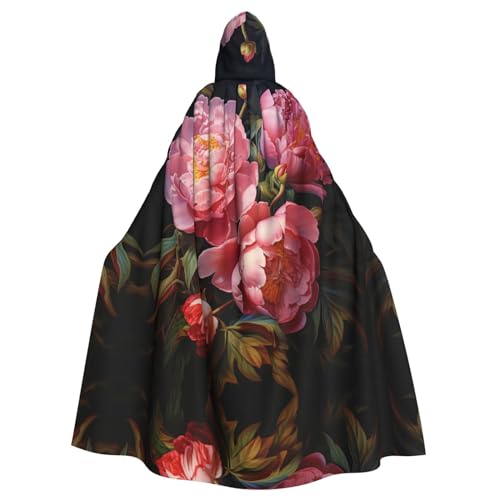 DURAGS Garden Peony Kapuzenumhang für Erwachsene, Vampirumhang für Rollenspiele, für Halloween und Cosplay von DURAGS