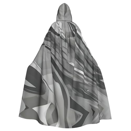 DURAGS Grauer abstrakter Vampirumhang für Rollenspiele, majestätisches und komfortables Kleid für Halloween und Mottopartys, abstraktes Grau 1, Einheitsgröße von DURAGS