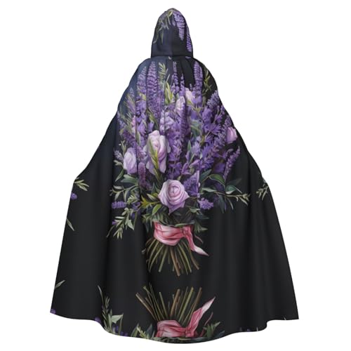 DURAGS Marienkäfer-Blumen-Vampirumhang für Rollenspiele, majestätisches und bequemes Outfit für Halloween und Themenpartys, Lavendelstrauß1, Einheitsgröße von DURAGS