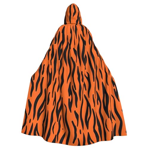 DURAGS Tiger Stripes Orange Muster Modisch Cosplay Kostüm Umhang - Unisex Vampir Umhang für Halloween & Rollenspiel Events von DURAGS