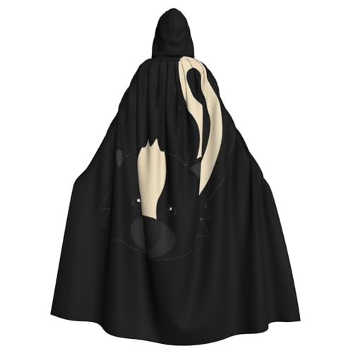 DURAGS Weißer Bär, brauner Bär, Vampirumhang für Rollenspiele, majestätisches und bequemes Outfit für Halloween und Themenpartys, Skunk, Einheitsgröße von DURAGS