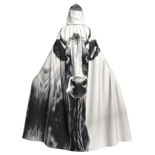 Vampirumhang mit Hundepfoten, für Rollenspiele, majestätisches und bequemes Outfit für Halloween und Themenpartys, Kuh in Schwarz und Weiß1, Einheitsgröße von DURAGS
