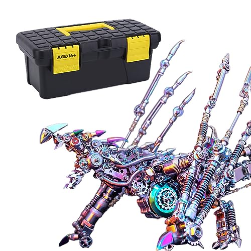 DUZU 3D Metall Puzzle Modellbausatz Erwachsene, DIY Drache Metall 3D Modell 3D Puzzle Metallbausatz, 1390 Teile 3D Laserschnitt Modell Steampunk Sammelbares Spielzeug-Deko Geschenk von DUZU