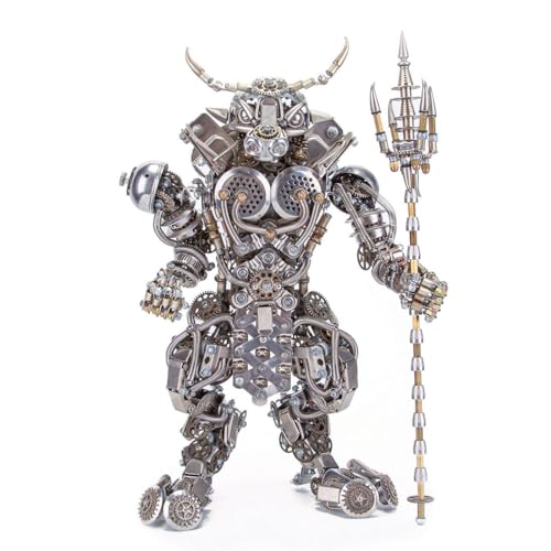 DUZU 3D Metall Puzzle Modellbausatz Erwachsene, DIY Minotaurus Metall 3D Modell 3D Puzzle Metallbausatz, 2500 Teile 3D Laserschnitt Modell Steampunk Sammelbares Spielzeug Geschenk von DUZU