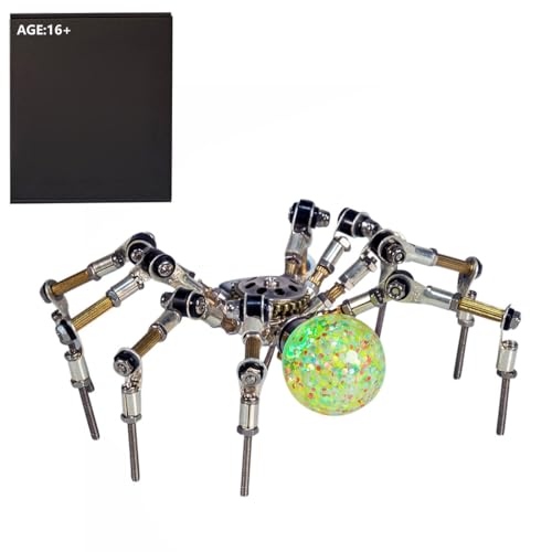 DUZU 3D Metall Puzzle Modellbausatz Erwachsene, DIY Spinne Metall 3D Modell 3D Puzzle Metallbausatz, 270 Teile 3D Laserschnitt Modell Steampunk Sammelbares Spielzeug-Deko Geschenk von DUZU