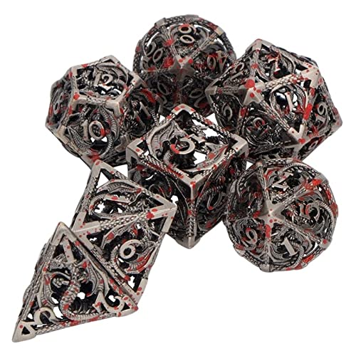 Würfel Würfel Set Hohlmetall-Polyhedral-Würfel for MTG Pathfinder-Brettspiele Rolle Spielen D und DICE Gezinkte Würfel von DUnLap