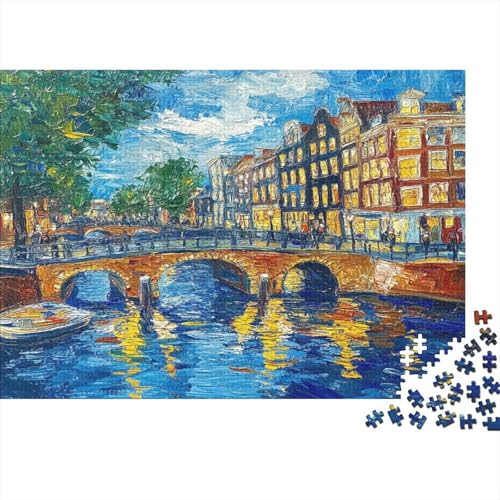 Amsterdam-Kanal 1000 Teile Puzzle Spielzeug Geschenk Kinder Lernspiel Für Erwachsenen Ab 14 Jahren Impossible Puzzle 1000pcs (75x50cm) von DVAPAHEVK