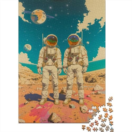 Astronaut 300 Teile Puzzle Premium Quality Puzzle Geschicklichkeitsspiel Familienspaß Impossible Puzzle 300pcs (40x28cm) von DVAPAHEVK