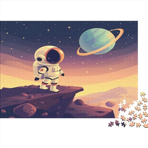 Astronaut 300 Teile Puzzle Premium Quality Puzzle Geschicklichkeitsspiel Familienspaß Impossible Puzzle 300pcs (40x28cm) von DVAPAHEVK