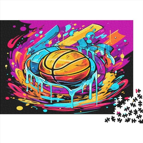 Basketball 300 Teile Puzzle Puzzle-Geschenk Geschicklichkeitsspiel Familienspaß 100% Recycelten Kartons 300pcs (40x28cm) von DVAPAHEVK