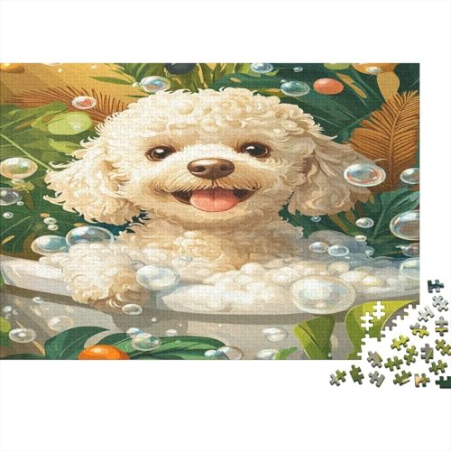 Bichon Frisé 300 Teile Puzzle Spielzeug Geschenk Geschicklichkeitsspiel Für Erwachsene Und Kinder Impossible Puzzle 300pcs (40x28cm) von DVAPAHEVK