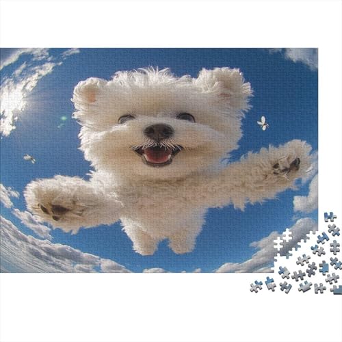 Bichon Frise 300 Teile Puzzle Spielzeug Geschenk Geschicklichkeitsspiel Für Erwachsene Und Kinder Impossible Puzzle 300pcs (40x28cm) von DVAPAHEVK