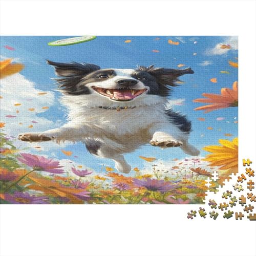 Border Collie 300 Teile Puzzle Puzzle Für Erwachsene Geschicklichkeitsspiel Familienspaß Impossible Puzzle 300pcs (40x28cm) von DVAPAHEVK