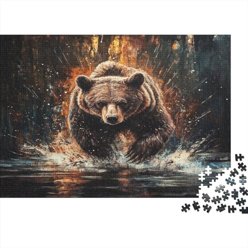 Brown Bär 1000 Teile Puzzle Premium Quality Puzzle Geschicklichkeitsspiel Familienspaß Impossible Puzzle 1000pcs (75x50cm) von DVAPAHEVK