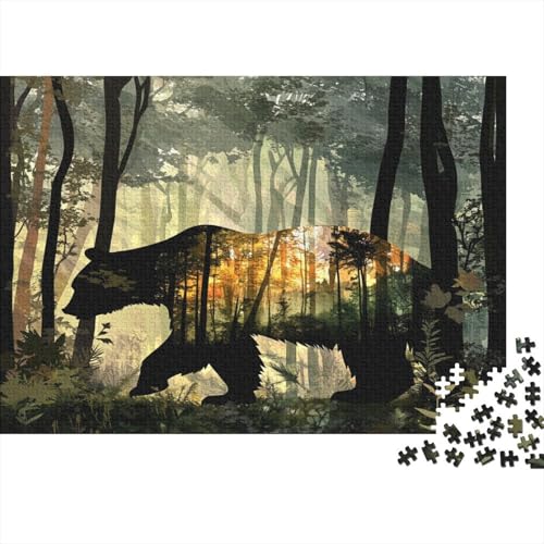 Brown Bär 1000 Teile Puzzle Puzzle-Geschenk Geschicklichkeitsspiel Familienspaß Impossible Puzzle 1000pcs (75x50cm) von DVAPAHEVK