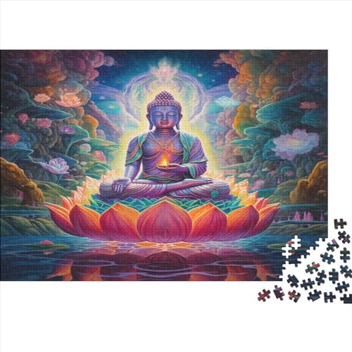 Buddha-Statue 300 Teile Puzzle Spielzeug Geschenk Geschicklichkeitsspiel Familienspaß 100% Recycelten Kartons 300pcs (40x28cm) von DVAPAHEVK