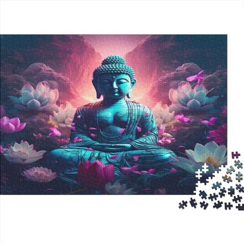 Buddha-Statue 500 Teile Puzzle Premium Quality Puzzle Kinder Lernspiel Familienspaß Impossible Puzzle 500pcs (52x38cm) von DVAPAHEVK