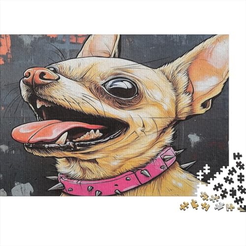 Chihuahua 1000 Teile Puzzle Puzzle Für Erwachsene Geschicklichkeitsspiel Familienspaß 100% Recycelten Kartons 1000pcs (75x50cm) von DVAPAHEVK