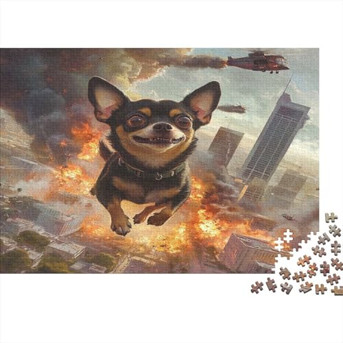 Chihuahua 300 Teile Puzzle Puzzle-Geschenk Geschicklichkeitsspiel Familienspaß Impossible Puzzle 300pcs (40x28cm) von DVAPAHEVK