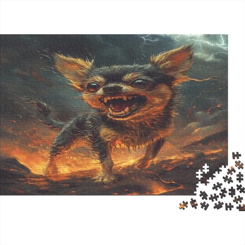 Chihuahua 300 Teile Puzzle Spielzeug Geschenk Kinder Lernspiel Familienspaß 100% Recycelten Kartons 300pcs (40x28cm) von DVAPAHEVK