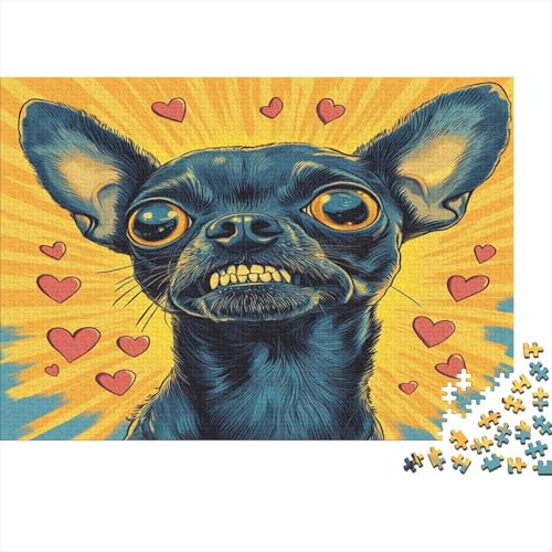 Chihuahua 500 Teile Puzzle Spielzeug Geschenk Kinder Lernspiel Familienspaß Impossible Puzzle 500pcs (52x38cm) von DVAPAHEVK