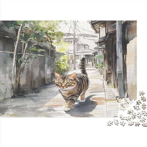 Chinesische Landkatze 300 Teile Puzzle Puzzle Für Erwachsene Geschicklichkeitsspiel Familienspaß Impossible Puzzle 300pcs (40x28cm) von DVAPAHEVK