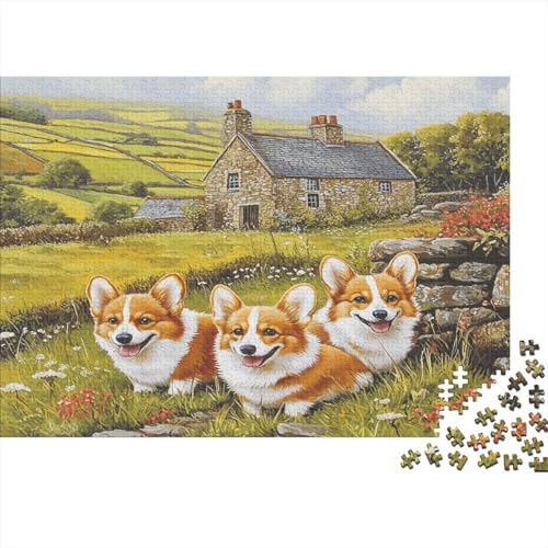 Corgi 1000 Teile Puzzle Spielzeug Geschenk Geschicklichkeitsspiel Familienspaß Impossible Puzzle 1000pcs (75x50cm) von DVAPAHEVK