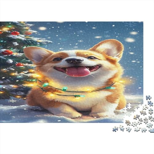 Corgi 300 Teile Puzzle Puzzle Für Erwachsene Kinder Lernspiel Für Erwachsene Und Kinder 100% Recycelten Kartons 300pcs (40x28cm) von DVAPAHEVK