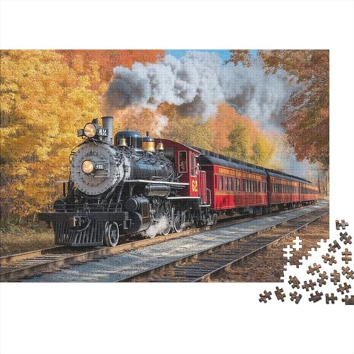 Dampflok 1000 Teile Puzzle Spielzeug Geschenk Geschicklichkeitsspiel Für Erwachsenen Ab 14 Jahren Impossible Puzzle 1000pcs (75x50cm) von DVAPAHEVK