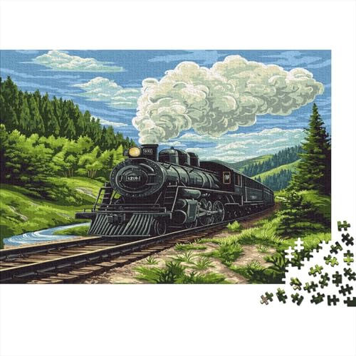 Dampfzug 500 Teile Puzzle Spielzeug Geschenk Geschicklichkeitsspiel Für Erwachsene Und Kinder Impossible Puzzle 500pcs (52x38cm) von DVAPAHEVK