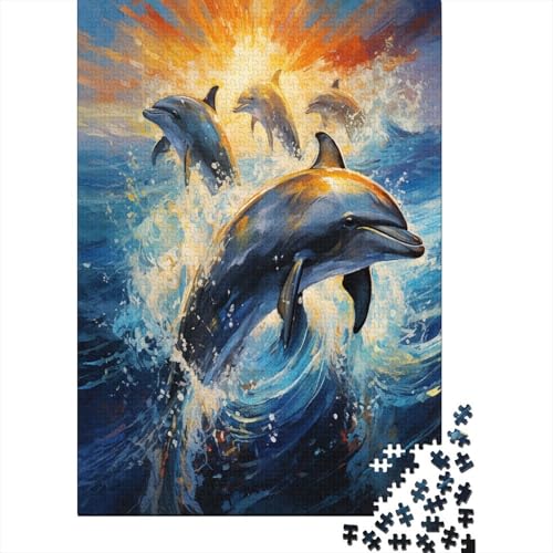 Delfin 300 Teile Puzzle Spielzeug Geschenk Familien-Puzzlespiel Für Erwachsene Und Kinder Impossible Puzzle 300pcs (40x28cm) von DVAPAHEVK