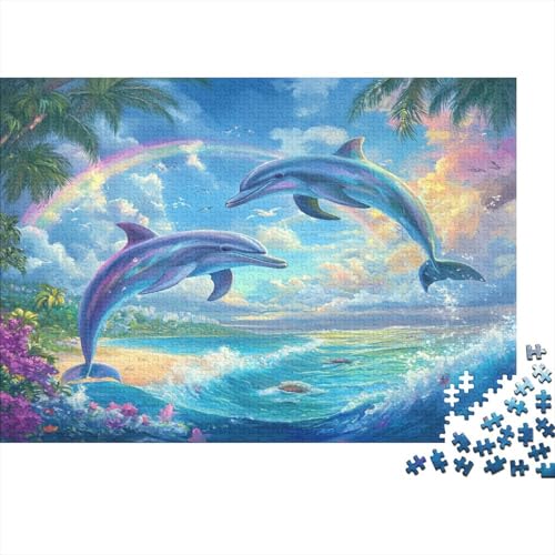 Delphin 300 Teile Puzzle Spielzeug Geschenk Geschicklichkeitsspiel Familienspaß Impossible Puzzle 300pcs (40x28cm) von DVAPAHEVK