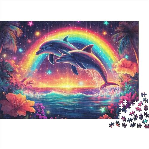 Delphin 300 Teile Puzzle Spielzeug Geschenk Kinder Lernspiel Familienspaß 100% Recycelten Kartons 300pcs (40x28cm) von DVAPAHEVK