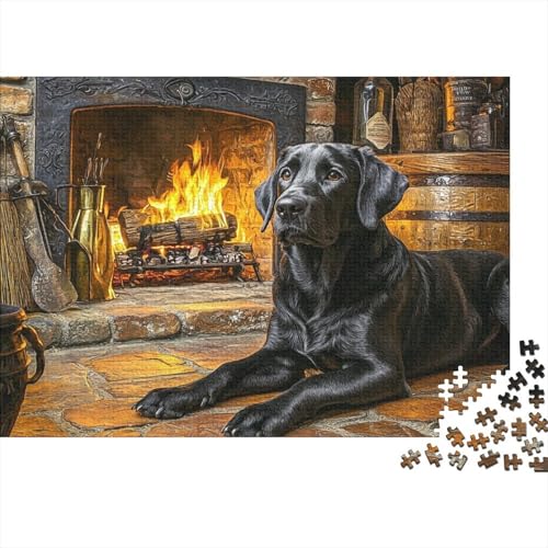 Der Labrador Retriever 500 Teile Puzzle Premium Quality Puzzle Kinder Lernspiel Familienspaß Impossible Puzzle 500pcs (52x38cm) von DVAPAHEVK