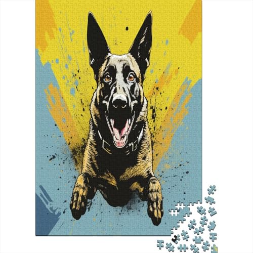 Deutscher Schäferhund 500 Teile Puzzle Premium Quality Puzzle Kinder Lernspiel Familienspaß Impossible Puzzle 500pcs (52x38cm) von DVAPAHEVK