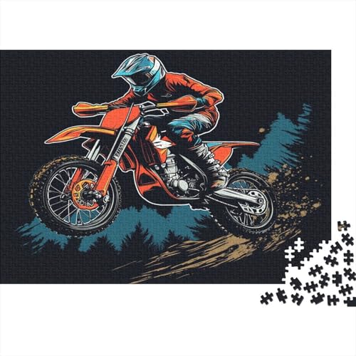 Dirtbike 300 Teile Puzzle Puzzle-Geschenk Geschicklichkeitsspiel Für Erwachsenen Ab 14 Jahren 100% Recycelten Kartons 300pcs (40x28cm) von DVAPAHEVK