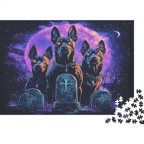 Dobermann 300 Teile Puzzle Spielzeug Geschenk Geschicklichkeitsspiel Familienspaß Impossible Puzzle 300pcs (40x28cm) von DVAPAHEVK