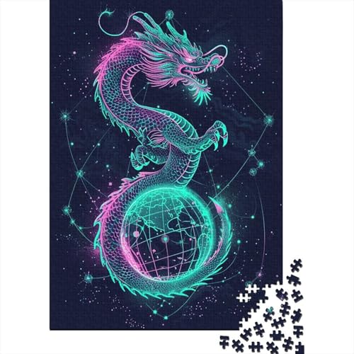 Drache 1000 Teile Puzzle Spielzeug Geschenk Familien-Puzzlespiel Für Erwachsenen Ab 14 Jahren Impossible Puzzle 1000pcs (75x50cm) von DVAPAHEVK