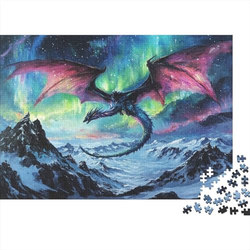 Drache 300 Teile Puzzle Spielzeug Geschenk Geschicklichkeitsspiel Familienspaß 100% Recycelten Kartons 300pcs (40x28cm) von DVAPAHEVK