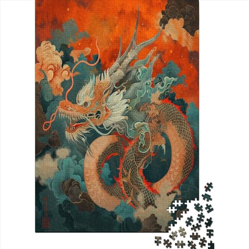 Drache 300 Teile Puzzle Spielzeug Geschenk Geschicklichkeitsspiel Familienspaß Impossible Puzzle 300pcs (40x28cm) von DVAPAHEVK