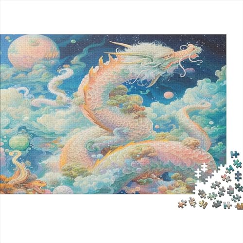 Drache 300 Teile Puzzle Spielzeug Geschenk Kinder Lernspiel Familienspaß Impossible Puzzle 300pcs (40x28cm) von DVAPAHEVK