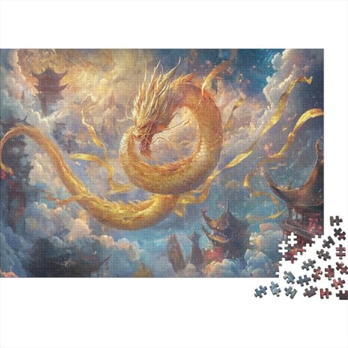 Drache 300 Teile Puzzle Spielzeug Geschenk Kinder Lernspiel Für Erwachsene Und Kinder Impossible Puzzle 300pcs (40x28cm) von DVAPAHEVK