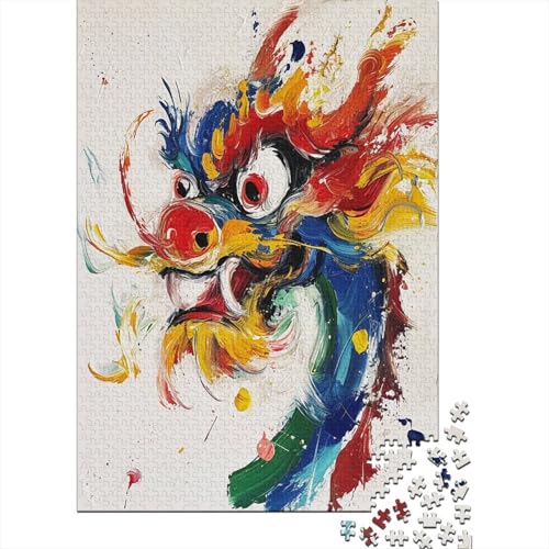 Drache 500 Teile Puzzle Puzzle-Geschenk Geschicklichkeitsspiel Für Erwachsene Und Kinder 100% Recycelten Kartons 500pcs (52x38cm) von DVAPAHEVK