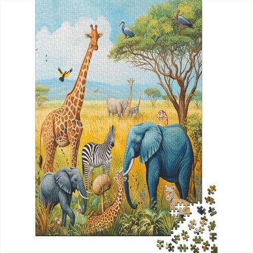 Dschungeltiere 300 Teile Puzzle Puzzle Für Erwachsene Kinder Lernspiel Für Erwachsene Und Kinder 100% Recycelten Kartons 300pcs (40x28cm) von DVAPAHEVK